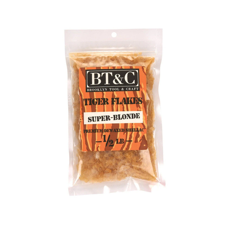 Dewaxed Shellac Flakes or Pellets - 1/2 lb - Color:Tiger Super Blonde - Types:Shellac Flakes